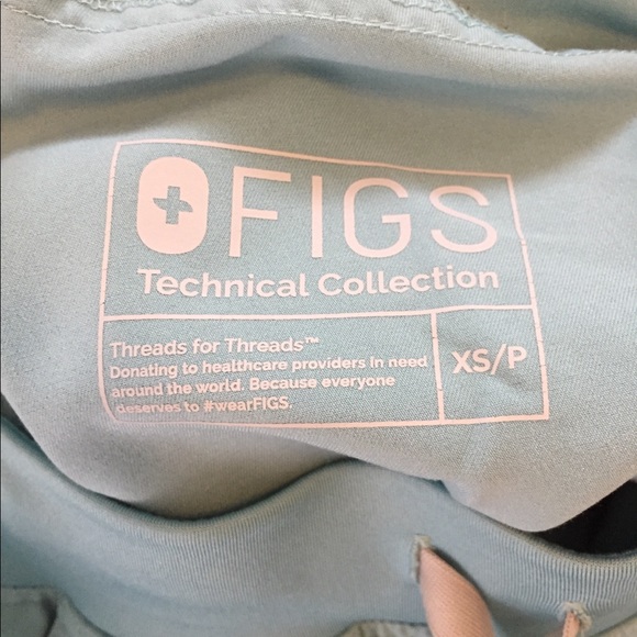 FIGS Sea Glass Kade Scrubs Pants XS/P Ink Stain - Picture 12 of 16